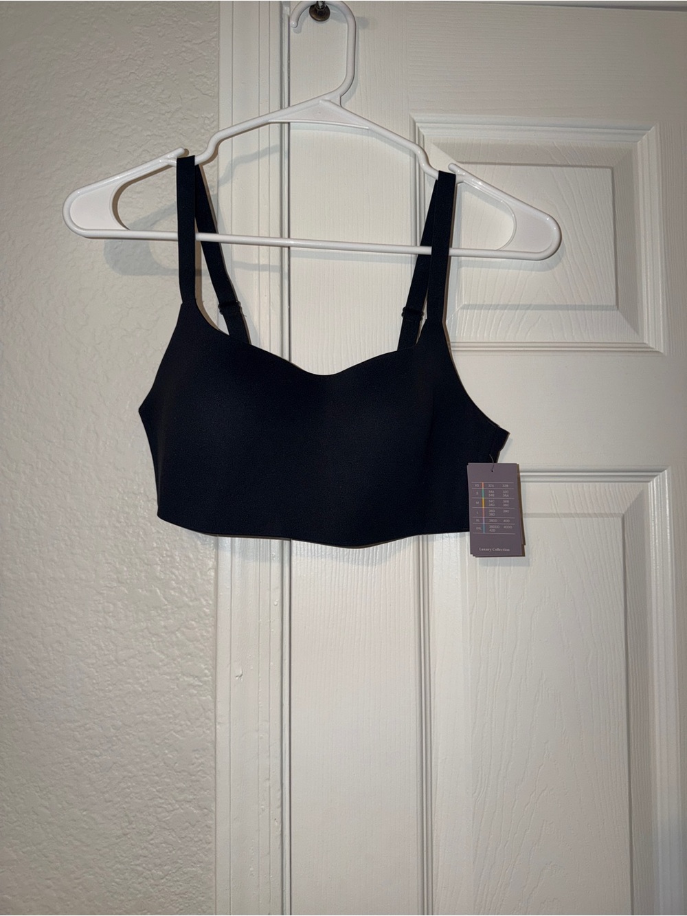 Auden Seamless Black Bralette with Adjustable Straps